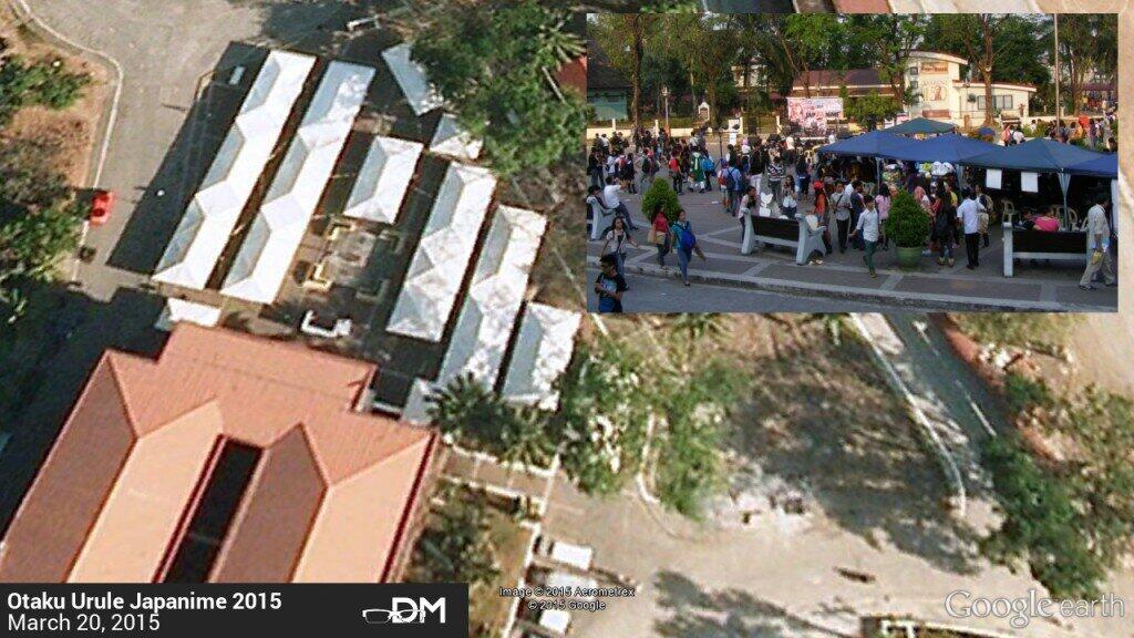 The PUP Freedom Plaza [Google Earth], with a view of the event venue as of 4:45p.m. [Inset]