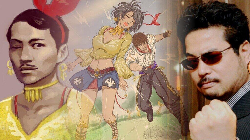 [Left] A photo shared by Gelo Arellano on Facebook, [Middle] an illustration by ViperXtreme on DeviantArt (©2015 ViperXtreme), and [Right] Tekken producer Katsuhiro Harada’s Twitter profile picture.