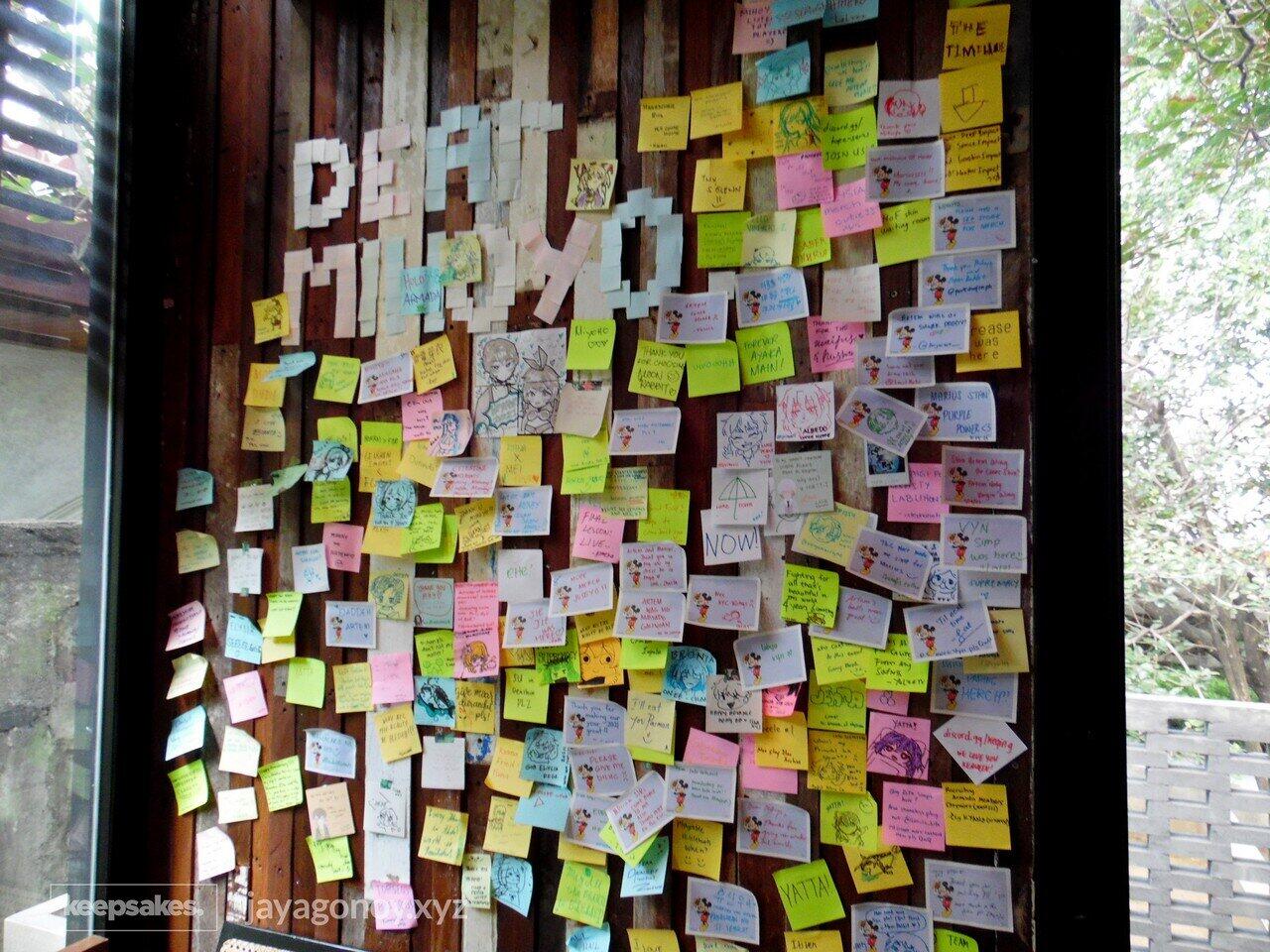 HoYoFest 2021: Tears of Themis Cafe in the Philippines - Post-its