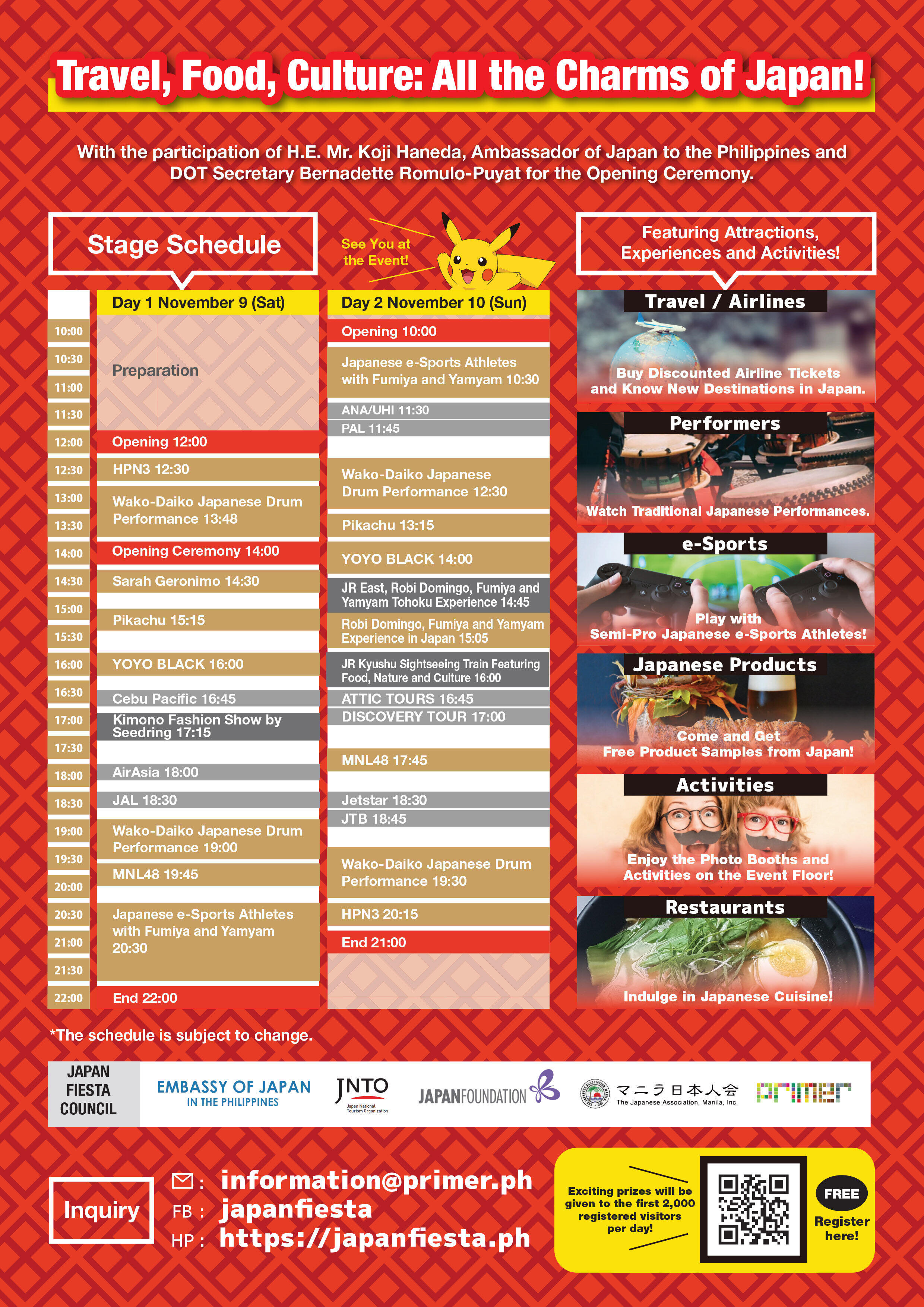 Japan Fiesta 2019 Schedule